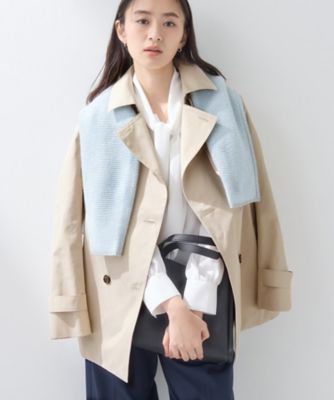 花粉付着防止／撥水／UVケア】名品トレンチコート