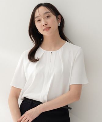 ＜UNTITLED (Women)＞【洗える／スーツインナー】ジョーゼットミニマルブラウス（２００２５６０４６９）