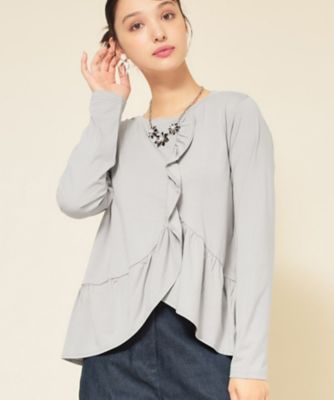 ＜SUNAUNA (Women)＞【フリルペプラム】チュニックカットソー（２００２５６０５８７）