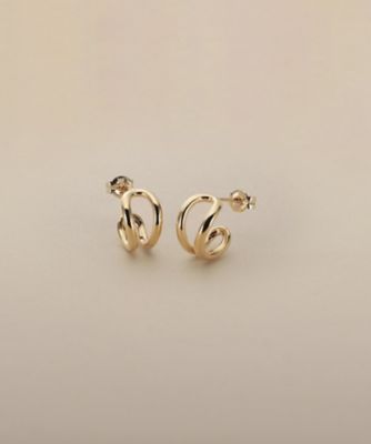 COCOSHNIK (Women)/ココシュニック K10ニュアンスループ スタッドピアス(2002560649) イエローゴールド100 ピアス・イヤリング【三越伊勢丹/公式】