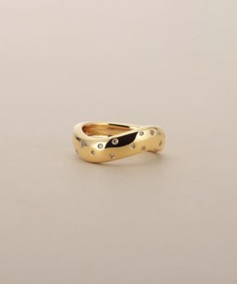 コーリン K18ウェーブラインドット リング太（2002560818