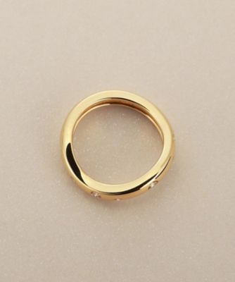 K18ウェーブラインドット リング細（2002560819