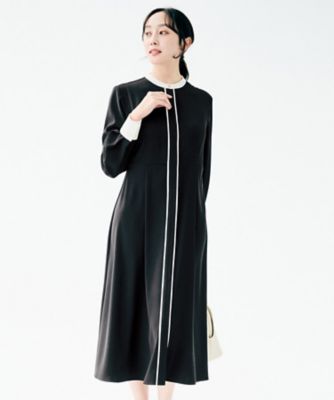 現行♡フェンディ パールカフス ボウタイワンピース バイカラー ロング 36 SHIPS別注】kaene:2WAY ボウタイ ロング ワンピース（セレモニー対応可