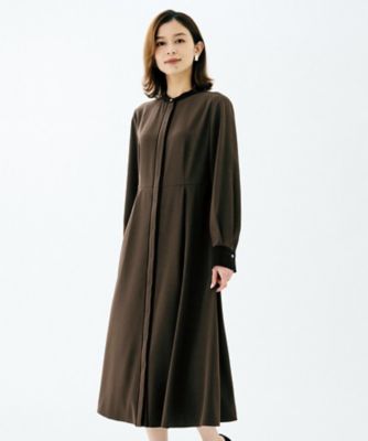 洗える／前開き／フォーマル】バイカラー ワンピース