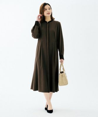 洗える／前開き／フォーマル】バイカラー ワンピース