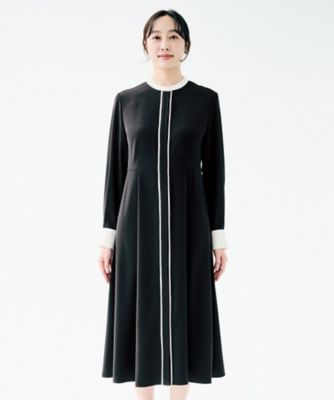 洗える／前開き／フォーマル】バイカラー ワンピース