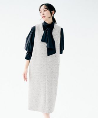 ＜UNTITLED L (Women/大きいサイズ)＞ツイード　ジャンパースカート（２００２５６０８２２）