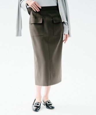 ＜UNTITLED L (Women/大きいサイズ)＞アウトポケット　ナロースカート（２００２５６０８２３）