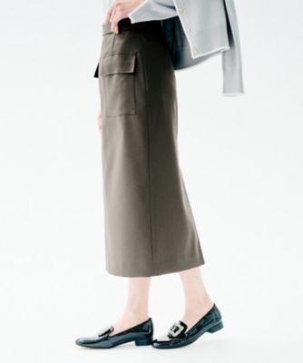 ☆新品☆ M.＆KYOKO 日本製ニットポケットデザイン リバーシブルスカート アウトポケット ナロースカート（2002560823） | UNTITLED L