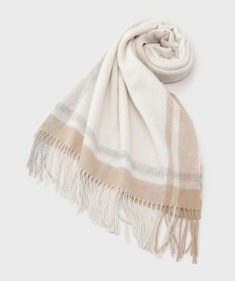 UNTITLED (Women)/アンタイトル【名品/定番人気】ウールチェックストール(2002560831) ベージュ250 スカーフ・ショール【三越伊勢丹/公式】