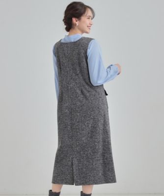 S－LL】甘すぎない大人のツイード調ジャンスカ