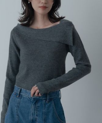 ＜GALLEST (Women)＞【再入荷】アシメオフショルニット（２００２５６１１０５）