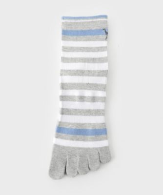 ＜adabat＞５本指ボーダーショートソックス（２００２５６１４２８）