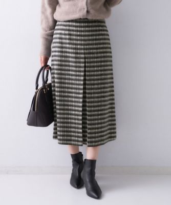 【正規品】カイチェックセット シャギーチェックスカート（2002561498） | UNTITLED (Women