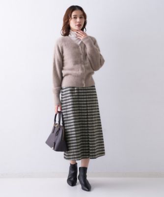 シャギーチェックスカート（2002561498） | UNTITLED (Women