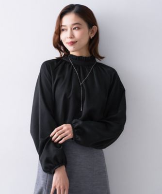 UNTITLED (Women)/アンタイトル スタンドフリルネック ブラウス(2002561505) クロ019 トップス【三越伊勢丹/公式】