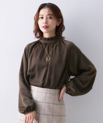 UNTITLED (Women)/アンタイトル スタンドフリルネック ブラウス(2002561505) チャ044 トップス【三越伊勢丹/公式】