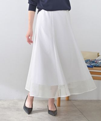 ＜UNTITLED L (Women/大きいサイズ)＞スクエアメッシュスカート（２００２５６１６６３）