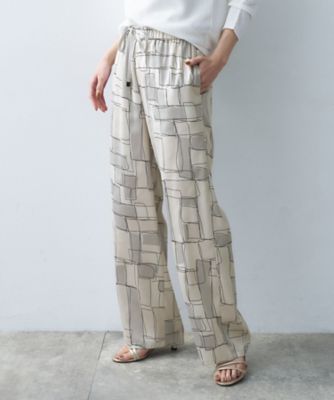 ＜UNTITLED L (Women/大きいサイズ)＞ブロッキングプリントパンツ（２００２５６１７２２）