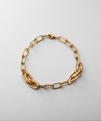 シルバー デザインチェーン ケーブルタングルブレスレットGP