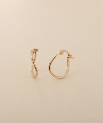 ＜COCOHNIK ONKITSCH (Women)＞◆Ｋ１０ウェーブフープピアス（２００２５６２０５９）
