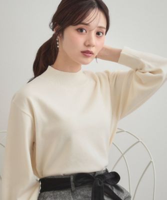 ＜COUTURE BROOCH (Women)＞バックレースアップ微起毛ニット（２００２５６２２５０）