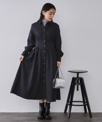 OPAQUE.CLIP (Women)/オペークドットクリップ ウエストタックフィット & フレアワンピース(2002562268) アオ094 ワンピース・ドレス【三越伊勢丹/公式】