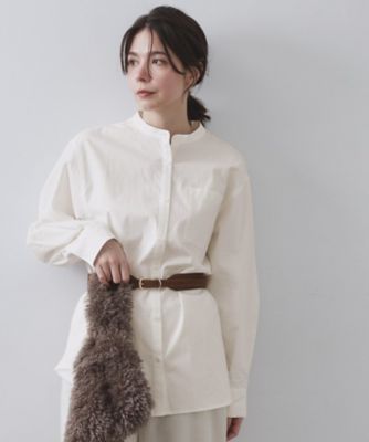 Select_Loop堂　商品 オックスバンドカラーシャツ【洗濯機洗い可