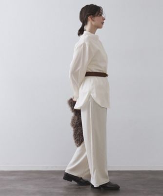 オックスバンドカラーシャツ【洗濯機洗い可