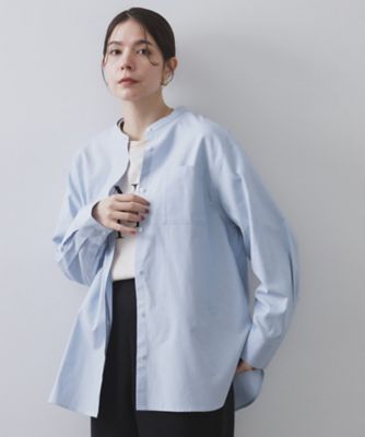 Select_Loop堂　商品 オックスバンドカラーシャツ【洗濯機洗い可