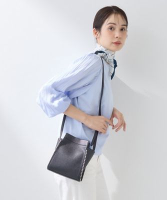 ＜INDIVI (Women)＞【合成皮革】スタッズ風メタルポシェットバッグ（２００２５６２３０１）