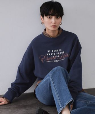 OPAQUE.CLIP (Women)/オペークドットクリップ 裏毛プリント刺繍ロゴ(2002562304) アオ094 トップス【三越伊勢丹/公式】