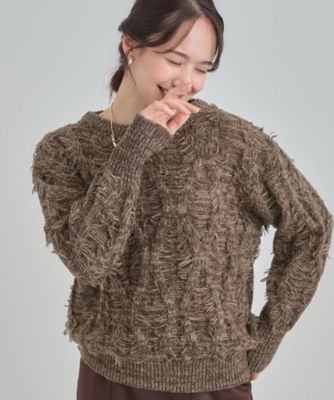 S－LL】大人も着やすいシックなカラー 主役級フリンジニット