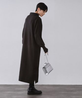 ハーフジップニットワンピース【洗濯機OK】（2002562318