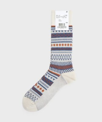 フェアアイル柄ソックス（2002562499） | TAKEO KIKUCHI