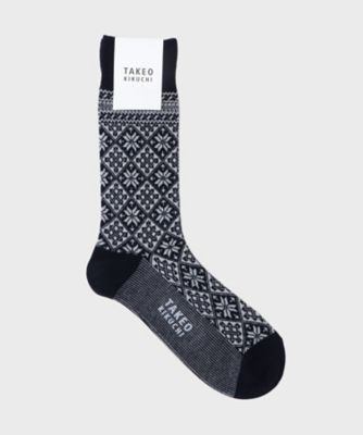 雪柄ソックス（2002562502） | TAKEO KIKUCHI (Men