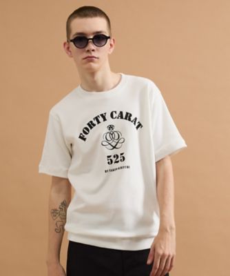 カレッジ風ミニ裏毛半袖Tシャツ（2002562533） | TAKEO