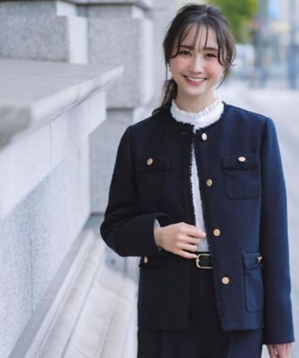 ミドルツイードジャケット（2002562542） | GROVE (Women