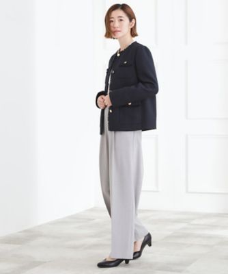 【ハレの日・通勤】きちんとからカジュアルまで着回せる、ミドル丈ツイードジャケット（２００２５６２５４２）