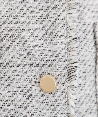 【ハレの日・通勤】きちんとからカジュアルまで着回せる、ミドル丈ツイードジャケット（２００２５６２５４２）