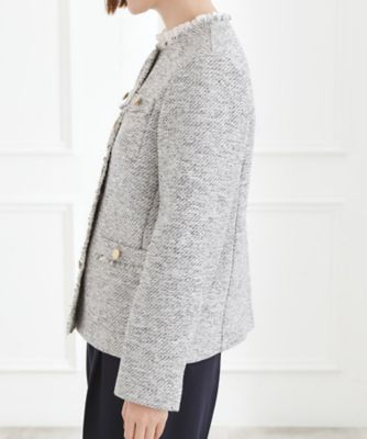 【ハレの日・通勤】きちんとからカジュアルまで着回せる、ミドル丈ツイードジャケット（２００２５６２５４２）