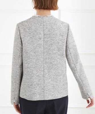 【ハレの日・通勤】きちんとからカジュアルまで着回せる、ミドル丈ツイードジャケット（２００２５６２５４２）