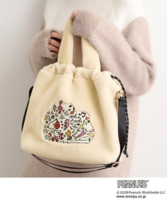 GROVE (Women)/グローブ ボア巾着トート(2002562596) シロ004 旅行用かばん・バッグ【三越伊勢丹/公式】