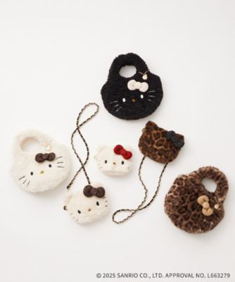 ハローキティ】フェイス型2WAYふわふわミニショルダーバッグ