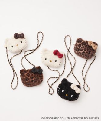 ハローキティ】フェイス型2WAYふわふわミニショルダーバッグ