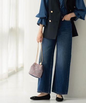 ストレートデニムパンツ【洗濯機OK】《S～LL