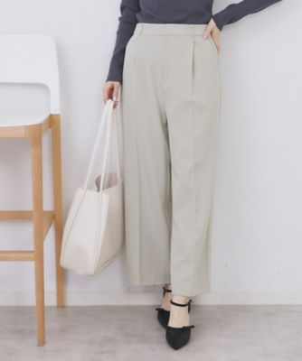 ＜index (Women)＞裏起毛ストレッチワイドパンツ【洗濯機ＯＫ／イージーアイロン】（２００２５６５０２７）