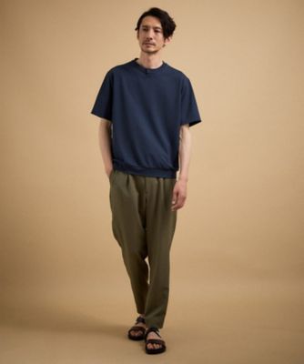 リネン ライク 鹿の子 ヘンリー ハーフ ヘンリー ネック