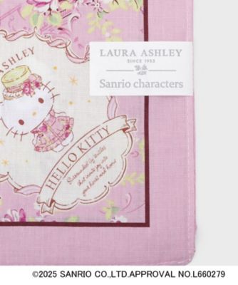 サンリオキャラクターズコラボ】ハローキティ＆花 プリントハンカチ