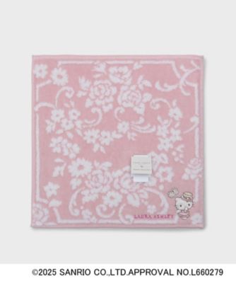 ＜LAURA ASHLEY＞ハローキティ＆花　タオルハンカチ（２００２５６５３０８）
